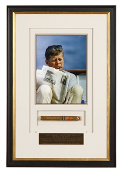 John F. Kennedy Cuban Cigar from His Personal Collection Mounted in Framed Display